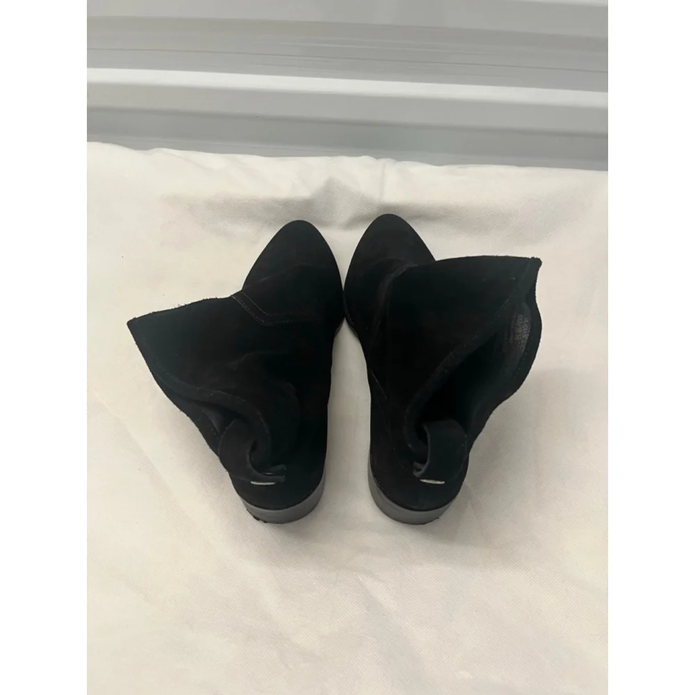 LUCKY BRAND Lollin Black Suede Leather Ankle Boots Women SIZE 8M